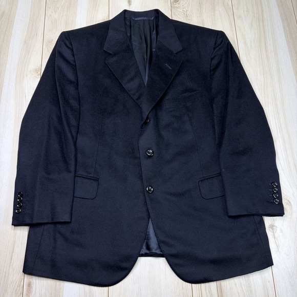 Oxxford Clothes Other - Oxxford Clothes Pure Cashmere Blazer Mens Size 44S Black Sport Coat